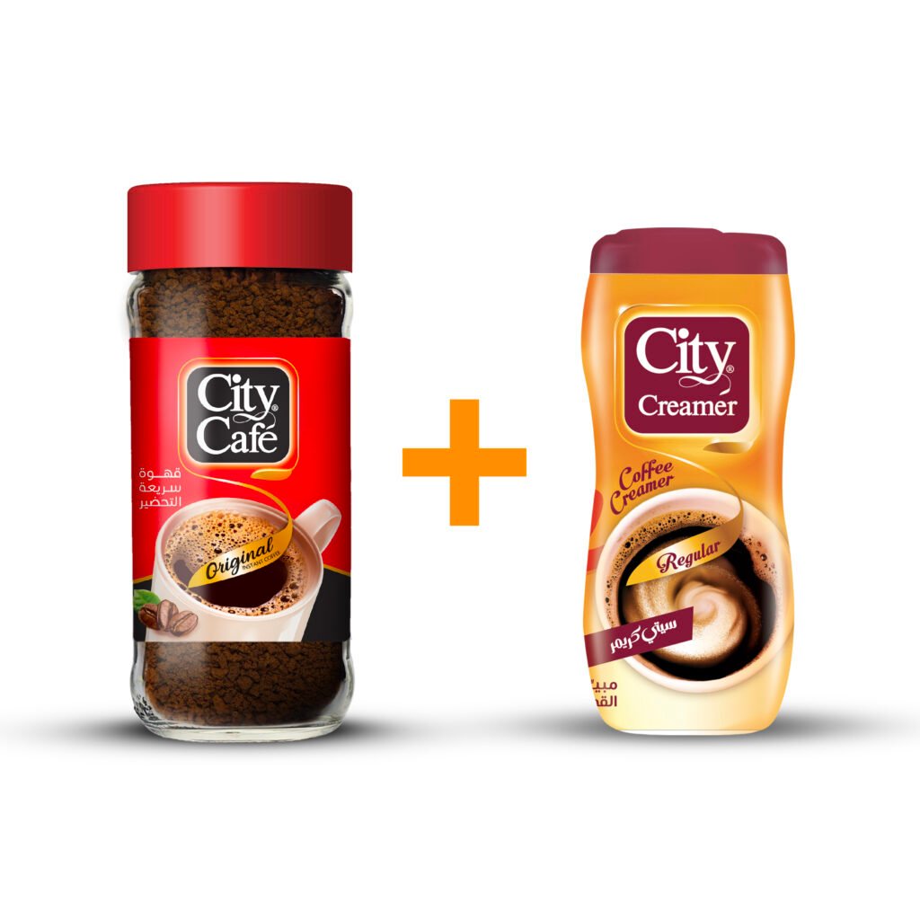 Now you can get a jar of City Cafe Original instant coffee (80g) + City Creamer (170g) for EGP 199 instead of EGP 217. Enjoy a rich taste at a lower price.