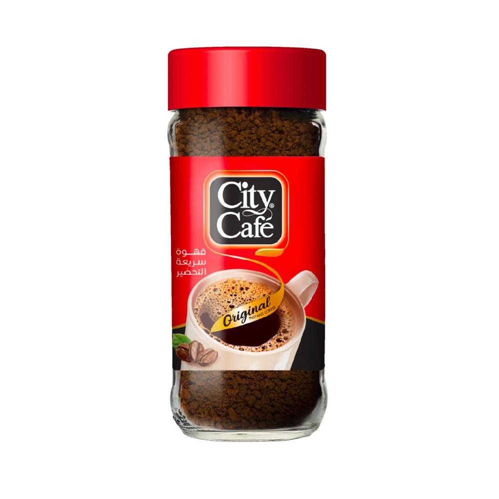 اوريجينال - سيتى كافية - قهوة سريعة التحضير - برطمان 80 جرام يكفى لعمل 40 كوب من القهوة سريعة التحضير